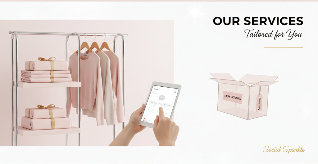 banner background social sparkle