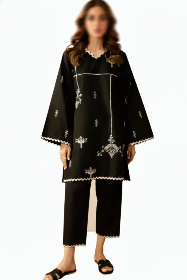 black embroidered suit for women black embroidered suit for women